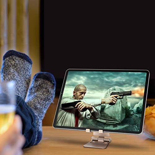 Aduro U-Rise XL Foldable Aluminum Tablet & Phone Stand – Versatile Adjustable Holder for i Phone, i Pad Pro, Nexus, and E-Readers (4-12″) – Premium Stability, Ergonomic Design, and Portable Convenience for Home & Office Use