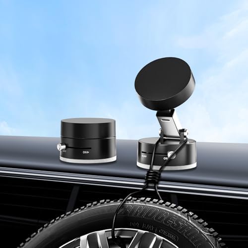 Revolutionary Vacuum Magnetic Suction Phone Holder – Ultra-Stable Hands-Free Car Mount with Strong Suction Cup, Retractable Design for Easy Storage – Compatible with All Smartphones for Safe Navigation at Home, Gym, and Beyond