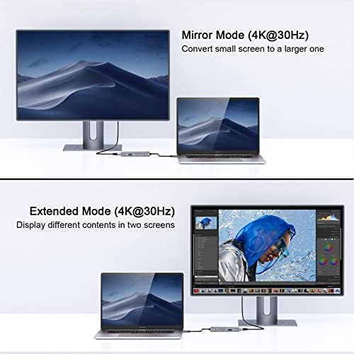 Elevate Your Connectivity Game with the QGee M 7-in-1 USB C Hub – Ultimate 4 K HDMI Adapter for Mac Book, i Phone 15/16, i Pad Pro Max & Chromebook – 100 W Power Delivery, High-Speed USB 3.0 Ports & Integrated Card Reader in Sleek Grey for Superior Performance and Unmatched Versatility
