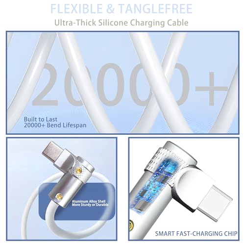 Transform Your Charging Routine with Chubbycable Flex Elbow Pro – 90-Degree USB-C Cable for Lightning-Fast 240 W Power Delivery, Durable Ultra-Thick Silicone Build, Perfect for Convenient Access in Tight Spaces, Ideal for Mobile Phones, Tablets, and Gaming Enthusiasts