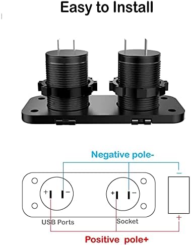 Jtron Waterproof Dual USB Cigarette Lighter Power Adapter – Reliable 12 V/24 V Splitter for RVs, Cars, and Boats with 2.1 A Fast Charging – Compact and Durable On-the-Go Charging Solution for Smartphones, Tablets, and More