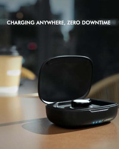 Doohoeek Portable Wireless Charging Case for Oura Ring 4 & 3 – 1000 m Ah Universal Power Station with Enhanced Compatibility for All Ring Sizes, Quick Charge Capability, and Travel-Friendly Design – Perfect Health Tracking Companion (Charger Not Included)
