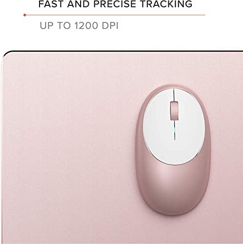 Satechi M1 Wireless Bluetooth Mouse – USB-C Rechargeable, Sleek Compact Design for Mac & Windows, Ultimate Portability for i Phone, i Pad Pro, Mac Book & More – Stylish Silver Finish for Effortless Connectivity and Comfort