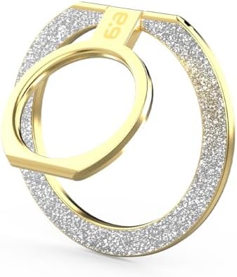 Magnetic Phone Grip Ring Stand for i Phone 16 Series – Premium Gold Kickstand Holder for Mag Safe Compatibility – Effortless Attachment for Hands-Free Streaming & Meetings – Versatile Design with Metal Stickers for Non-Mag Safe Phones – Lifetime Warranty & 30-Day Money Back Guarantee