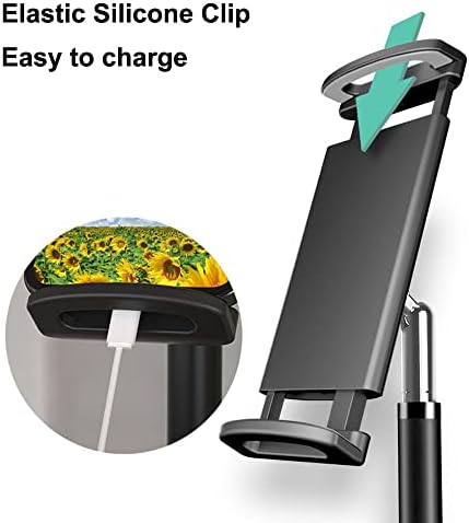 Premium Adjustable Metal Desk Stand for Tablets and Phones – Ergonomic Universal Holder for 4.6 to 13.5 Inch Devices – Boost Productivity and Comfort with Stylish Black Finish – Ideal for Home and Office Environments