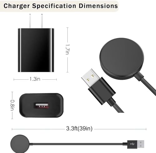 Magnetic Fast Charging Cable for Samsung Galaxy Watch – 3.3 ft Wireless Charger Adapter for Galaxy Watch Models 4 to 7, Ultra & Active – Effortless Alignment, Rapid Power Boost, and Durable Design for Enhanced Battery Longevity