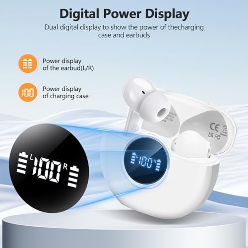 Next-Gen Wireless Earbuds 2025: Bluetooth 5.4 Technology for Ultra-Fast Connectivity, Immersive 3 D Stereo Sound, Advanced ENC Noise Cancellation, and 48-Hour Playtime – IPX7 Waterproof Design for Active Lifestyles, LED Battery Indicator, Universal Compatibility for Effortless Pairing – Redefine Your Sound Experience Today!