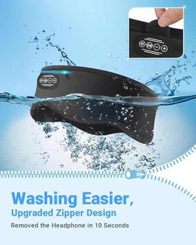 Experience Blissful Sleep with Ever Plus Bluetooth Sleep Headband – Cozy, Wireless Earbuds for Side Sleepers | 10-Hour Battery Life, Adjustable Comfort Fit, and Device Compatibility for Ultimate Relaxation and Sound Therapy