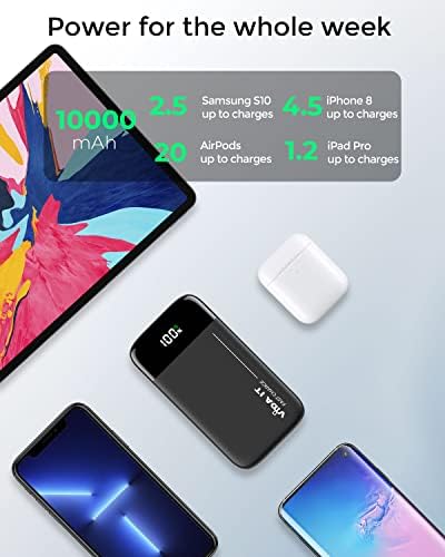 Ultimate 10,000 m Ah Power Bank for Heated Jackets & Accessories – Vida IT Ultra-Fast Charging USB-C Portable Charger with LED Display for i Phone & Samsung – Reliable Battery Pack for Cold Weather Adventures