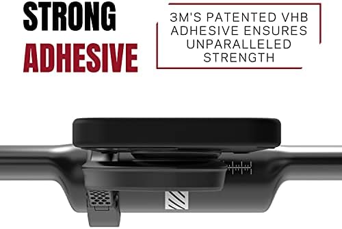 KOM Cycling Edge Universal Smartphone Mount Adapter – Securely Attach Your Device to Any Bike with Innovative Quarter-Turn Design for Effortless Navigation and Music Control – Durable Adhesive Compatibility for All Cycling Enthusiasts