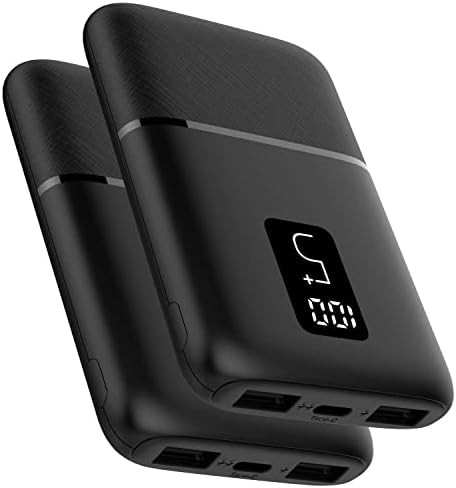 Vida IT 5000 m Ah Portable Charger – Lightweight USB-C Power Bank for i Phone XR, 11, 12, 13, Google Pixel, Samsung, Motorola, Xiaomi – Fast Charging with LED Display – Ideal for Heated Vests and Outdoor Use