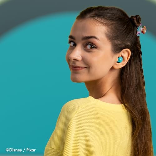 Monsters Inc Bluetooth Wireless Earbuds – Ultimate 30-Hour Playtime & Lightweight Comfort for All Ages – Seamless Connectivity & Built-In Mic for Effortless Calls – Perfect Disney Gift for Kids and Pixar Fans – Enjoy Iconic Sound Quality with Durable Design