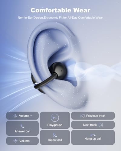 Next-Gen AI Translation Wireless Earbuds – Ultra-Light Bluetooth 5.4 Headphones with Hi-Fi Sound and Deep Bass for Dynamic Lifestyles, Effortless Multilingual Support in 163 Languages, Perfect for i OS & Android Users, Comfortable Open-Ear Design for Travel and Fitness Enthusiasts