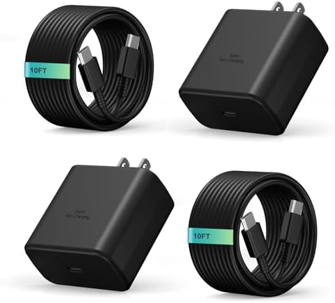 Dual-Port 45 W Super Fast USB C Charger for Samsung Galaxy S24/S23/S22/Note Series – Power Delivery & Programmable Power Supply for Rapid Charging, Enhanced Safety, and Travel-Friendly Design