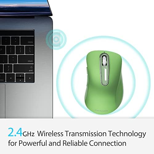 Upgrade Your Workflow with the Memzuoix 2.4 G Wireless Mouse – Ergonomic and Portable 1400 DPI USB Mouse for Laptop, PC & Desktop | 5 Customizable Buttons for Ultimate Control | Ideal for Professionals and Casual Users Alike