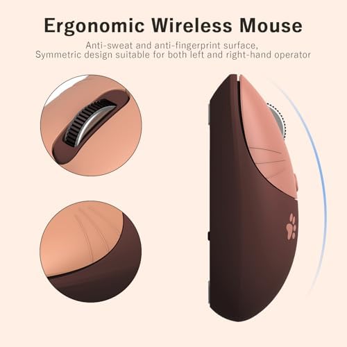 Adorable Pink Cat Wireless Silent Mouse – 2.4 GHz Plug and Play Optical Companion for Laptop & PC – Compact, Noise-Free Design Perfect for Home, Office, and Study Sessions – Cute Cat-Themed USB Nano Receiver Included