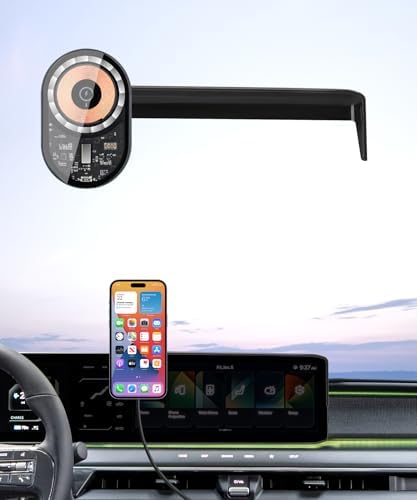 Revolutionize Your Kia EV9 2024 Driving Experience with Our Mag Safe-Compatible Wireless Charging Phone Holder – 12.3-Inch Car Mount Featuring 360° Rotation for Optimal Viewing and Stability – Effortless, Tool-Free Installation for Seamless Connectivity and Enhanced Safety