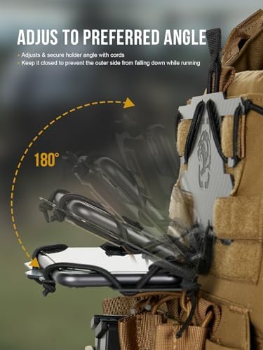 One Tigris Tactical MOLLE Phone Holder 2.0 – High-Performance Chest Mount for 4.7″-6.8″ Smartphones, Effortless Quick-Access Design for Tactical Vests and Plate Carrier Integration, Rugged Weather-Resistant Build for Outdoor Professionals and Adventure Seekers