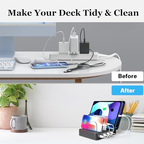 Ultimate 4-Port USB Fast Charging Station – Smart Multi-Device Dock for Phones & Tablets – Universal Charging Hub with Enhanced Safety Features – Sleek Design for Home & Office Efficiency – Rapid Power Delivery Solution