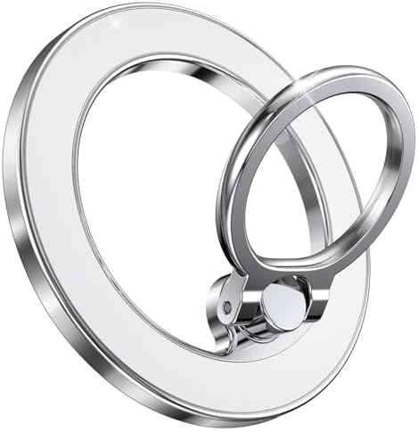 Chic Glitter Magnetic Phone Ring Holder for Mag Safe – Stylish Finger Grip Stand for i Phone, Kindle & Smartphones, Enhanced Stability with Versatile Compatibility for Pop Sockets – Elevate Your Daily Mobile Experience with Glamour and Functionality