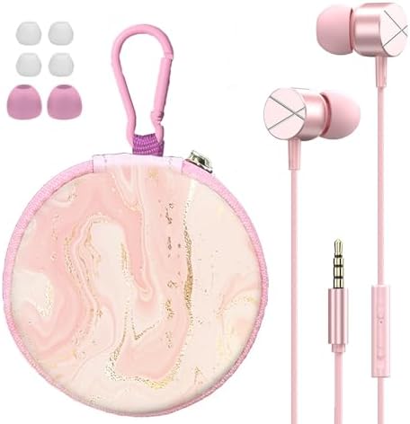Vibrant Purple Kids Earbuds with Travel Case – Lightweight Wired Headphones for School and Home Learning, Perfect Fit Small Ear Tips, Tangle-Free Cables, Superior Compatibility with Phones and Laptops – Ideal for Young Music Enthusiasts and Adventurous Learners
