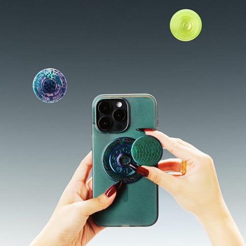 Mag Safe Pop Grip by Pop Sockets – Innovative Magnetic Phone Stand with Customizable Swappable Design for i Phone Cases, Secure Grip for Enhanced Control, Versatile Hands-Free Kickstand for Effortless Viewing, Wireless Charging Compatibility – Scales Theme for Ultimate Personalization and Style