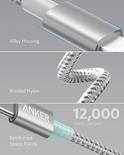 Anker Premium Nylon Braided USB C to Lightning Cable – 6 FT Durable MFi Certified Charger for i Phone 14 and More – Fast Charging & High-Speed Data Transfer Cable for Ultimate Connectivity
