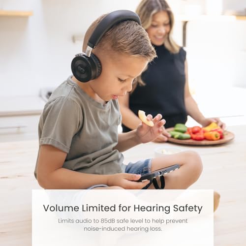 Safe & Stylish Bluetooth Headphones for Kids – Puro Sound Labs Junior Jam Plus with Volume Limiting Technology, 22-Hour Battery Life, and Comfortable On-Ear Fit, Perfect for Tablets and Smartphones in Trendy Blue Finish