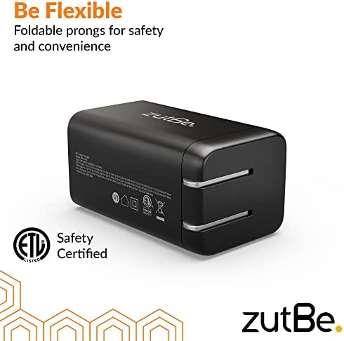 Power Up Anywhere: 65 W Ga N USB-C Fast Wall Charger for i Phone 16/15/14 Pro, Mac Book Air, Galaxy & More – Compact, Foldable Design with PD & PPS Compatibility for Multi-Device Charging – Ideal Travel Companion for Rapid Charging Needs