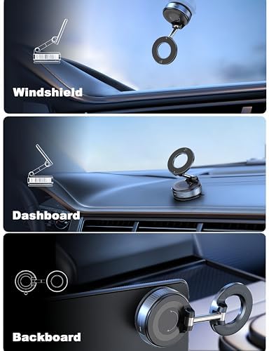 Ultimate 360° Nano Gel Magnetic Car Phone Holder – Unrivaled Suction Power & Magnetic Grip for i Phone 16 Pro Max – Enhanced Magsafe Compatibility with Customizable Angles for Effortless Navigation & Easy Residue-Free Installation