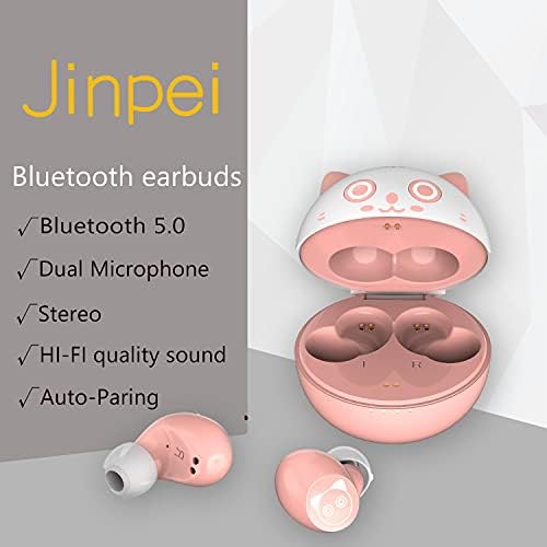Compact Bluetooth 5.0 Earbuds for Small Ears | Touch-Control Noise-Cancelling Headphones with Unique Cartoon Charging Case | Lightweight Design for Comfort | Immersive Stereo Sound Perfect for Music & Calls | Ideal for Active Lifestyles
