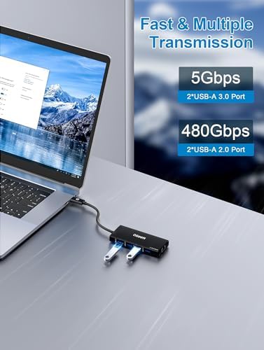 Unlock Seamless Connectivity with the QGee M 9-in-1 USB C Hub – The Ultimate Multi-Port Adapter for High-Speed Data Transfer, 4 K HDMI Output, and 100 W Power Delivery – Perfectly Compatible with Mac Book Pro, Air, i Pad, Dell, HP, Lenovo, and Chromebook – Compact, Stylish Blue Design for On-the-Go Professionals and Creatives