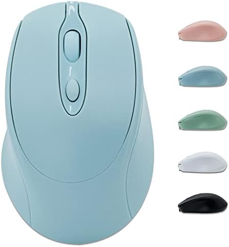 Sleek Silent Rechargeable Wireless Mouse – Ergonomic Light Green Design for Laptop, i Pad, Mac Book, Surface Pro, and More – Perfect for Travel and Everyday Use with Dual Mode Bluetooth Compatibility