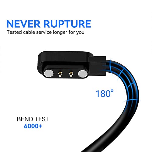 Universal Magnetic Smart Watch Charging Cable – 2 Pack High-Speed Charger for All Smartwatch Brands with 7.62 mm Pin Spacing – Durable, Efficient Power Solution for Seamless Connectivity and Enhanced Performance