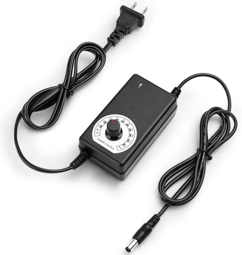 Universal 24 W Adjustable AC to DC Power Supply Adapter – Multi-Voltage Solution for 3 V, 5 V, 9 V & 12 V Electronics – Ideal for LED Lights, Fans, and More with Advanced Safety Features and Regulated Output