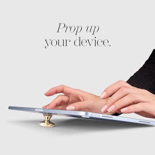 Case-Mate Minis – Cell Phone Stand/Grip – Suction Cup Cell Phone Holder [Removable for Wireless Charging] for iPhones, Android Smartphones, Kindles & More – Champagne Crystal – Enhanced Compatibility and Speed