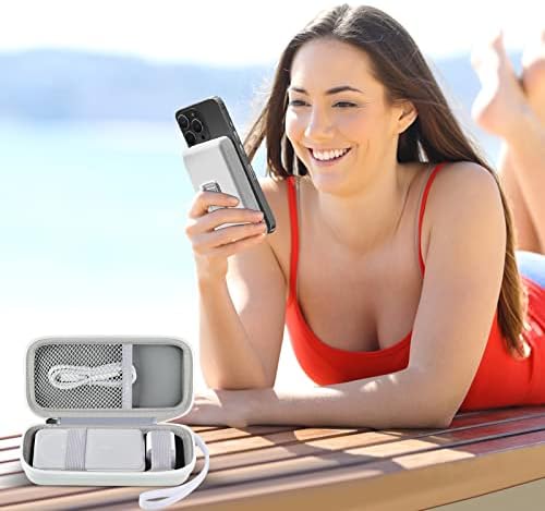 Anker Magnetic Battery Case – Premium Purple Holder for 10,000 m Ah Wireless Charger, Shockproof Organizer for Models 633/622/621/321 – Ultimate Travel Power Bank Protection and Speed Enhancement