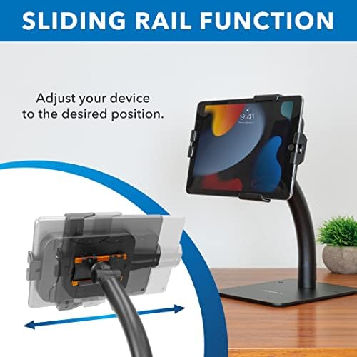 Secure and Engage with Mount-It! Anti-Theft Tablet Kiosk Countertop Stand | Universal Tablet Holder for 7.9″ to 11″ Devices | Durable Retail Display Solution with Adjustable Viewing Angles | Ideal for i Pads and Samsung Tablets | Sleek Black Finish for Enhanced Store Aesthetics