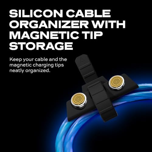 Upgrade Your Power Experience with the Statik 360 Pro Magnetic Charging Cable – Ultimate 3-in-1 Solution for USB C, Micro USB & USB A Devices, 100 W Fast Charging Technology, Sturdy Black Design, 3 ft Length for Maximum Portability and Comprehensive Compatibility with Smartphones, Tablets & Laptops