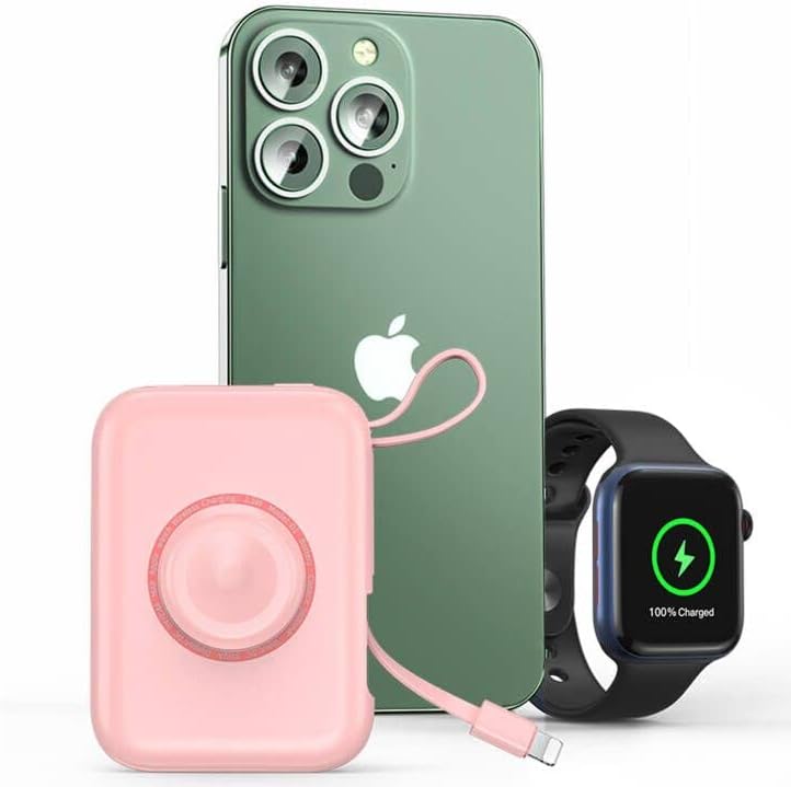 HUOTO Ultra-Compact 5000 m Ah Portable Charger – Premium Power Bank for i Phone 14/13/12/11/8/7/6 & Apple Watch Series 1-9 – Fast Charging, Lightweight, and Versatile Charging Solution for On-the-Go Lifestyle