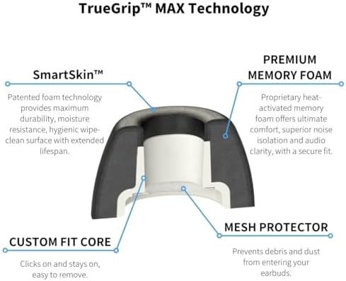 Enhance Your Audio Journey with Comply True Grip Memory Foam Earbud Tips for Samsung Galaxy Buds3 Pro | Ultimate Comfort, Secure Fit, and Superior Noise Isolation | Convenient Removal & Cleaning Tool Included | Available in Black (S/M/L) – Ideal for Audiophiles and Active Lifestyles