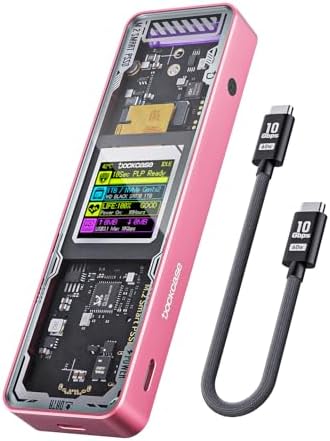 Ultimate DOCKCASE Explorer Edition M.2 NVMe SSD Enclosure – Unmatched Data Integrity & High-Speed Transfers with 10 s Power Loss Protection, USB 3.2 Gen 2 Type-C (10 Gbps), Compatible with 2230/2242/2260/2280 NVMe PCIe SSDs, M-Key & B+M Key Support, UASP Enabled for Optimal Performance