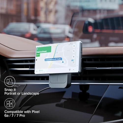 ALOGIC Matrix Magnetic Wireless Car Charger for Seamless Fast Charging – 15 W Qi & Mag Safe Compatible Phone Holder with 180° Adjustable Viewing Angle – Ultimate Convenience for Safe Driving and Easy Access