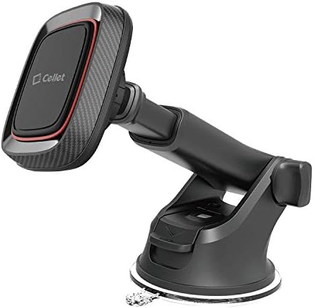Cellet Adjustable Magnetic Car Phone Mount – Universal Dashboard & Windshield Holder for Samsung Galaxy S21/S20/S10 – Enhanced Stability & Optimal Viewing Angles for Safe Navigation and Hands-Free Communication
