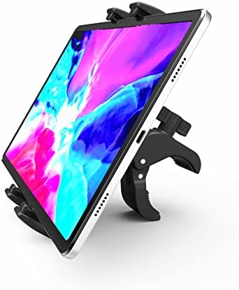 Versatile Tablet Stand & Bike Phone Holder for Indoor Gym – Universal Mount for Treadmills, Spinning Bikes, and Microphones – Compatible with i Pad Pro, i Pad Mini/Air & Smartphones (4.7″-12.9″) – Enhance Your Workout Experience with Adjustable Viewing Angles and Secure Stability