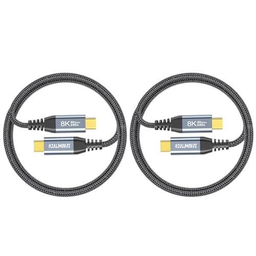 (3-Pack 5FT) 40Gbps USB C for Thunderbolt 4 Cable, [8K@60Hz/Dual 4K@60Hz] USB C Monitor Cable, 40Gbps Data Transfer, USBC Video Cord, 240W Charging for iPhone 16,Samsung,MacBook,iPad,Lenovo,SSD,KYY – Enhanced Compatibility and Speed