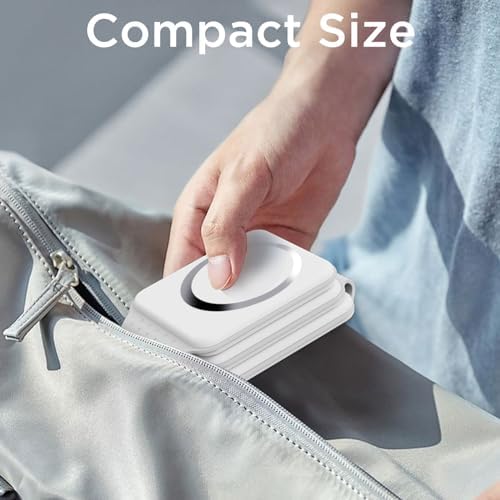 Ultimate 3-in-1 Mag Safe Charging Station for Apple Devices – Efficient Travel Wireless Charger for i Phone 15/14/13/12, Air Pods & Apple Watch in Sleek White Design for Seamless Compatibility and Fast Charging Experience