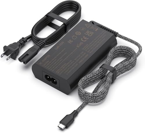 Lenovo 65 W Ga N USB-C Laptop Charger – High-Speed AC Adapter for Think Pad, Yoga, and Chromebook Series – Ultimate Safety Features for Rapid Charging – Versatile Compatibility with Multiple Models – CE/FCC/Ro HS Certified – 12-Month Warranty with 24/7 Customer Support for Peace of Mind