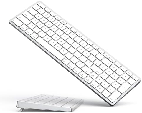 Yivandi Bluetooth Wireless Keyboard for Mac – Sleek QWERTY Design with Scissor Keys for Precision Typing, Rechargeable Battery for Extended Use, Perfectly Compatible with i Mac, Mac Book Pro, Mac Mini & i Pad – Elevate Your Workflow and Style