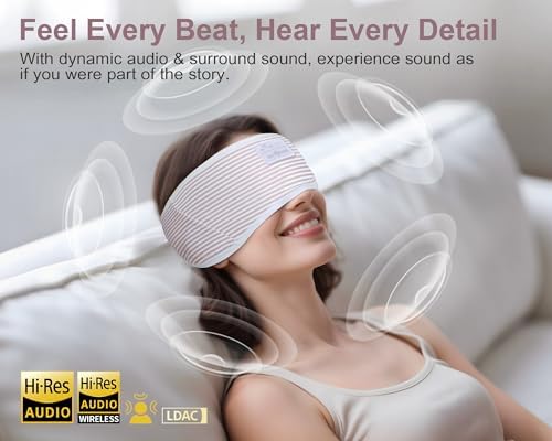 MUSICOZY Bluetooth 5.4 Sleep Headband – Ultra-Thin Stereo Earbuds for Uninterrupted Comfort and Performance, Sweat-Resistant for Active Lifestyles & Serenity (White Red) – Elevate Your Audio Experience with Innovative Design and Superior Sound Quality